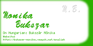 monika bukszar business card