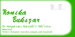 monika bukszar business card